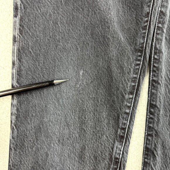 AGOLDE Jeans Womens 26 Pants Black Jamie Distressed Frayed Hem High Rise Denim 1 - Picture 11 of 12